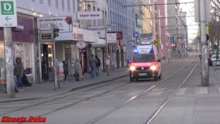 K1 Wiener Berufsrettung mit Dauerhorn und Straßenräumer [upl. by Schroer]