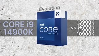 Intel Core i914900K vs 13900K vs 12900K vs 11900K vs 10900K 20202023 Evolution  Comparison [upl. by Rowe]