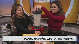 Karina Valladares demonstrates how to make Mazapan Jello [upl. by Mclyman]