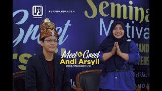 Meet amp Greet Andi Arsyil Brand Ambassador LP3I di Banda Aceh [upl. by Naujat]