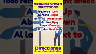 Learn Basic Spanish Directions FAST [upl. by Jaan]