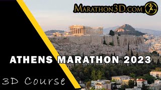 ATHENS MARATHON 2023 3D Course [upl. by Haskel]