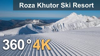 Rosa Khutor Ski Resort Southern slope Sochi Russia 360 video in 4K [upl. by Smeaj]