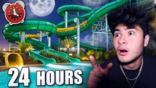 24 HOUR OVERNIGHT CHALLENGE in INDOOR WATERPARK [upl. by Drummond]