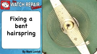 How to repair a bent hairspring watch repair tutorials [upl. by Nhguavaj947]