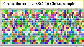 How to create timetables using ASC timetable ENGLISH tutorial 16 Classes demonstration [upl. by Ardnu]