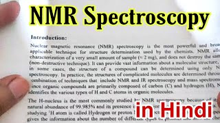 NMR Spectroscopy Introduction Notes in Hindi  Nuclear Magnetic Resonance  Proton Carbon 13 NMR [upl. by Beckett]