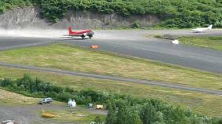 Patrick Super DC 3 takeoff from Sparrevohn LRRS [upl. by Ahsitahs]