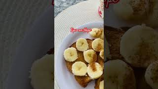 TOSTADAS CON PLÁTANO O BANANAS saludableyrico shortsviral  food by Tips con Hope [upl. by Dawes]