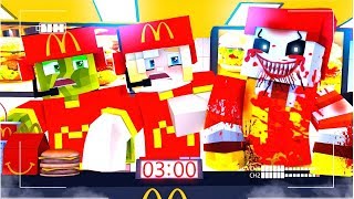 1 NACHTSCHICHT bei MCDONALDS  Minecraft ALLTAG [upl. by Farver]