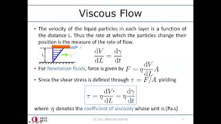 Lecture 10 Viscoelasticity 1 [upl. by Tilla160]