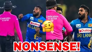 quotYou Are Nonsensequot😡  Wanindu Hasaranga🇱🇰 FIGHT With Umpire  ICC Banned Hasaranga [upl. by Edrahs913]