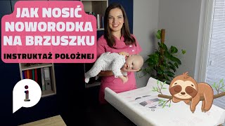 Jak nosić noworodka w pozycji quotleniwcaquot  instruktaż położnej [upl. by Remliw]