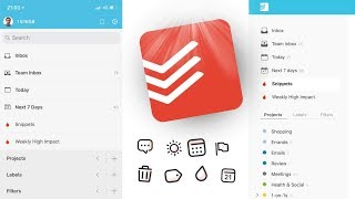 Redesigned Todoist MENU  NEW ICONS ✅ [upl. by Mutua]