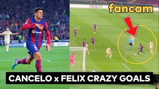 Joao Cancelo and Felix goal for Barca vs Porto 29112023 [upl. by Brigit]