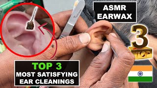 Ear Cleaning On Indian Street Top 3 of February Big black earwax pieces Asmr ear cleaning [upl. by Forrester]