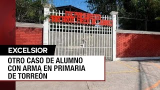 Alumno de primaria en Torreón amenaza a compañeros con un cuchillo [upl. by Eslek]