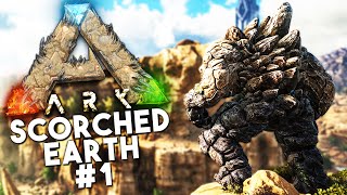 ARK Scorched Earth DLC Episode 1 DEATH WORM GOLEM WYVERN DRAGONS Ark Survival Evolved [upl. by Greenwell950]