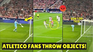 Atletico Fans Throw Objects to Courtois  Diego Simeone Demands Tough Action🔥 [upl. by Langbehn]