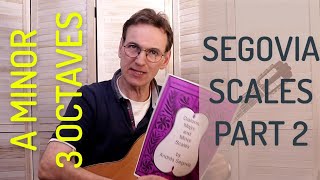 Segovia Scales Part 2  A Minor  Guitar Scales for Right and Left Hand Development [upl. by Sredna501]