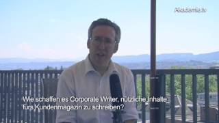 Executive Dominik Allemann Corporate Writer finden ihre Stories selber [upl. by Ahsinak]