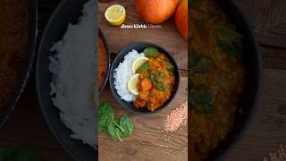 Kürbis Linsen Curry 🧡 vegan und einfach kochen mrsflury rezept Kürbis Rezept [upl. by Remmer]