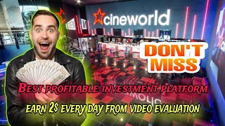 CineWorld best profitable investment platform earn 2 every day from video evaluation cryptousdt [upl. by Andryc]