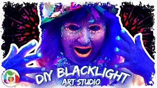 Make your own blacklight painting party  Home studio  TheArtSherpa [upl. by Yuri13]