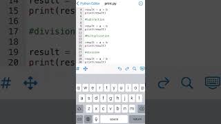 Python programming tutorial  operators  arithmetic operators python programming coding shorts [upl. by Claudie]