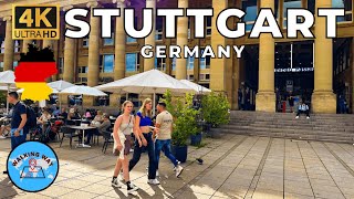 Stuttgart Germany Walking Tour EURO 2024 vibes with Relaxing Music  4K 60fps [upl. by Anairuy325]