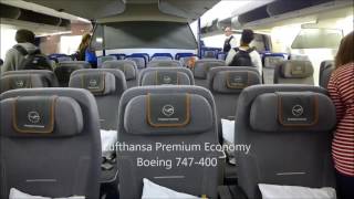 Lufthansa Premium Economy BKKFRA 747400 January 2016 [upl. by Pia]