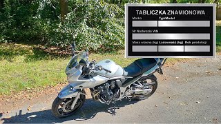 Gdzie jest tabliczka znamionowa w Suzuki Bandit [upl. by Newo191]