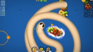 🐍Wormszone Slierio AI 82835 Top Score Worm Zone  Slitherio Hungry Snake Hunter Gameplay 30 [upl. by Llenaej165]