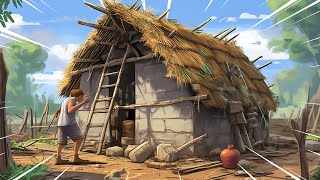 Crafting Complex Shelters Using Primitive Technology [upl. by Yniffit664]