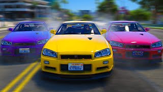 R34 Skyline Gang Takes Over In GTA 5 RP [upl. by Ingelbert]