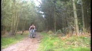 Slow speed comedy mountain bike crash into tree [upl. by Avert476]