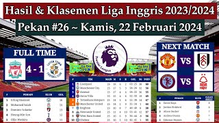 Hasil Liga Inggris Tadi Malam  Liverpool vs Luton Town  Klasemen EPL 20232024 Pekan 26 [upl. by Namso48]