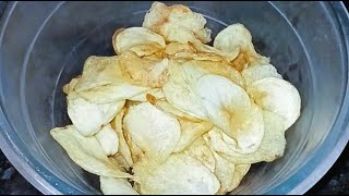 Super Crispy Potato Chips Making  Potato Wafer  Crispy French Fries viral potatosnacks recipe [upl. by Kery761]