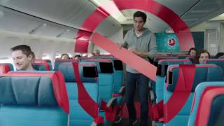 Turkish Airlines Safety Video Zach King decor built by SkyArt [upl. by Wohlert]