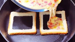 Eier und Toast Schnelles und einfaches Rezept für ein leckeres Frühstück in 10 Minuten [upl. by Iznek]