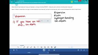 ALEKS Identifying the intermolecular forces between atoms ions and molecules [upl. by Kaete]