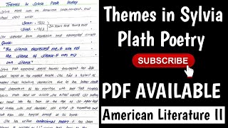 Themes In Sylvia Plaths Poetry [upl. by Laval200]