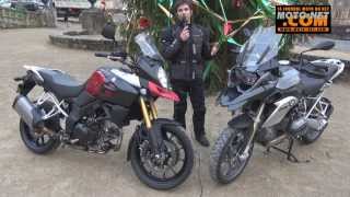 Duel moto  la Suzuki 1000 VStrom face à la BMW R 1200 GS [upl. by Aitital]