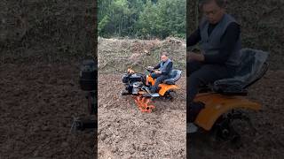 Powerful Rotary Tiller with Seat satisfying RomFarm [upl. by Leinto]