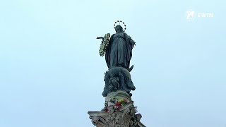 El Papa Francisco celebró la Solemnidad de la Inmaculada Concepción en la Plaza España de Roma [upl. by Nyrhtac]