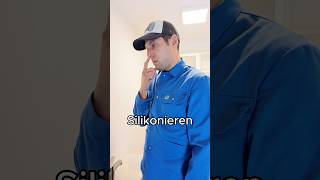 Richtig silikonieren 😎 comedy funny shortvideo lustig baustelle azubi silikon satire fun [upl. by Rabassa628]