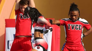 TVCC CHEER DAYTONA ROUTINE 2023 shorts cheerleader cheer stunts tvcc daytonabeachflorida [upl. by Ardnahc]