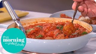 Gino DAcampo Makes Mamma Albas Meatballs  This Morning [upl. by Howes878]