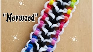 quotNorwoodquot Rainbow Loom BraceletHow To Tutorial [upl. by Trofmoc]