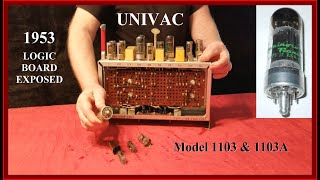 Computer History 1953 UNIVAC 1103A Scientific Remington Rand vacuum tube plugin module circuit [upl. by Quigley]